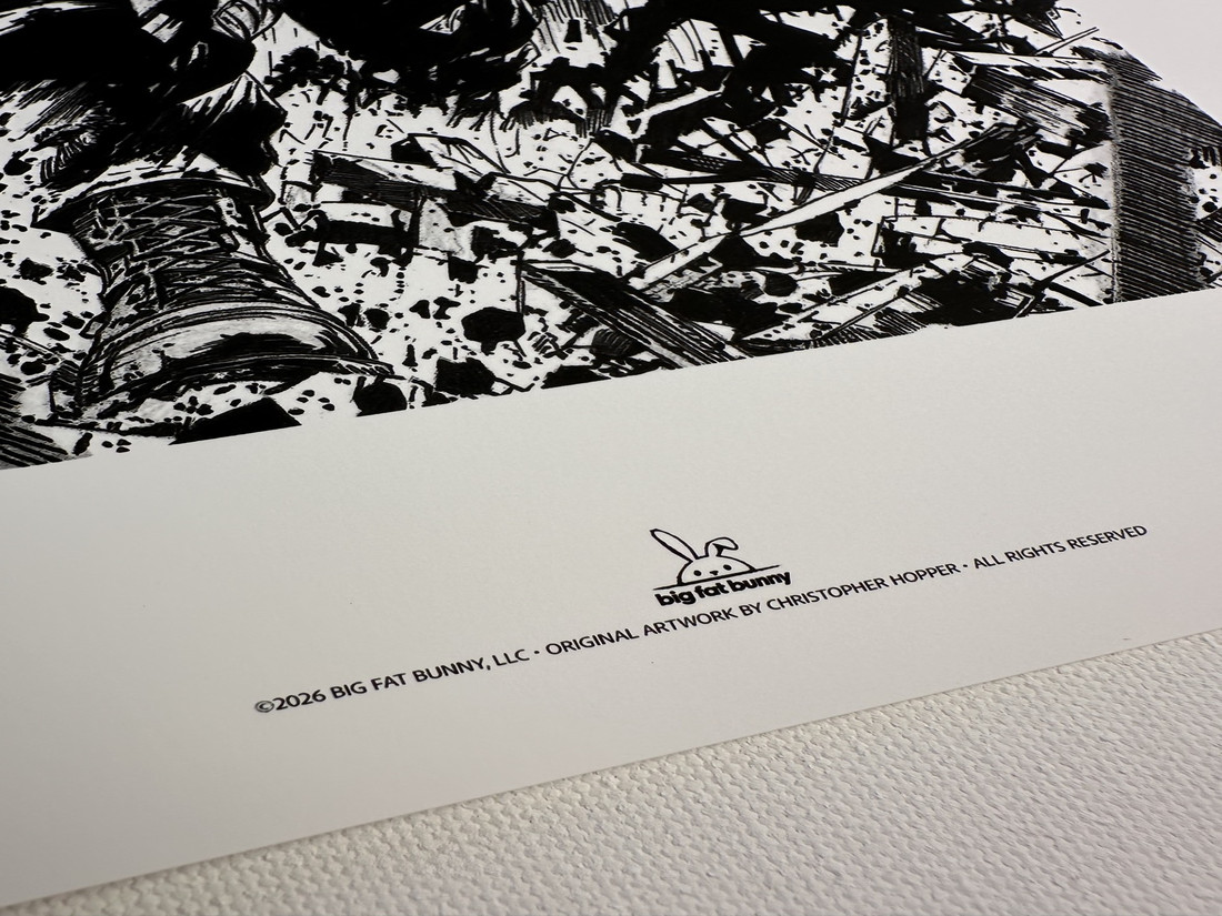 The Big Fat Bunny mark and copyright line along the bottom margin.