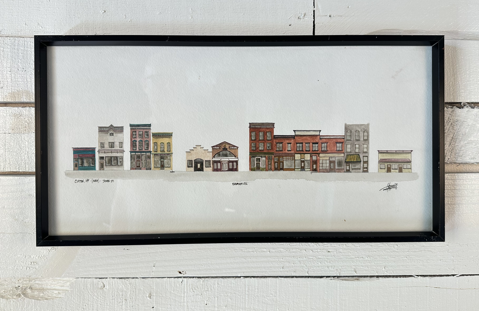 James Street, Clayton, New York, watercolor on paper, 2009