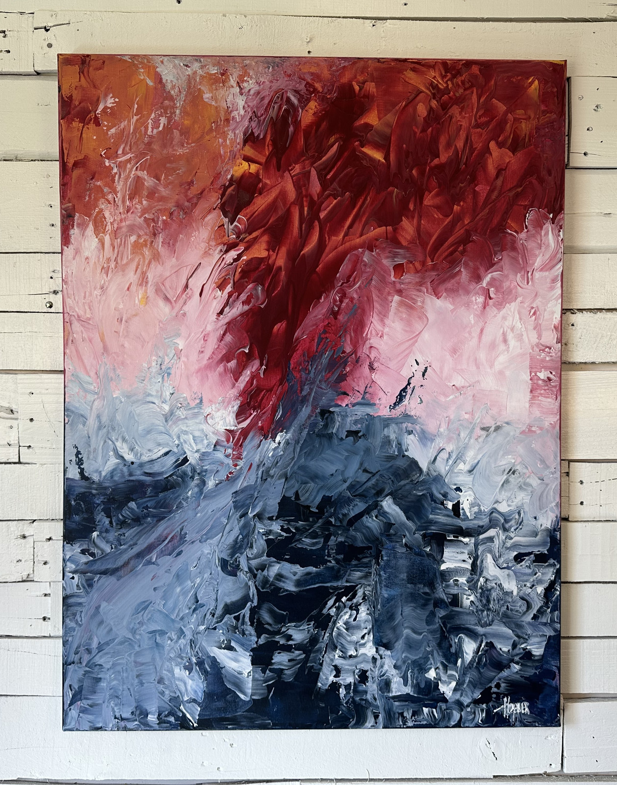 Torrent No. 1, acrylic on canvas, 2019